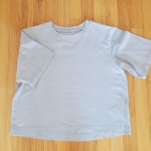 Cropped tshirt, All in Motion women's size small. Muted light blue. Boxy.